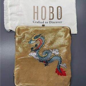 HOBO 30th Anniversary Gold Dragon Embroidered Clutch Wallet for Women